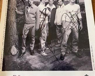 Nsync Autographed Black White