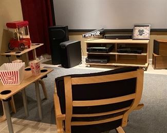 Movie Room in Basement..Futon, Chairs, Occasional Tables