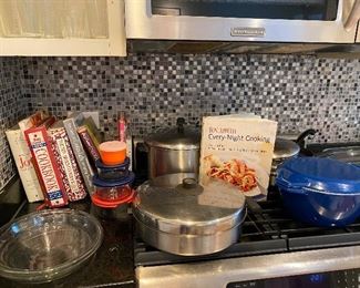 Cookbooks, Pie Plates, Reverware Cookware
