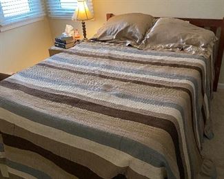 Queen  Mattress ( Thermopedic)  Spiegel Comforter Shams, Dust Ruffle