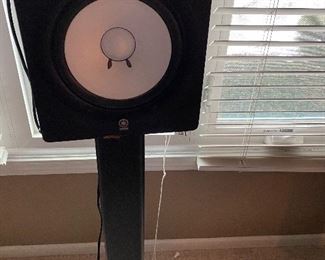Yamaha Speakers. On Speaker Stand