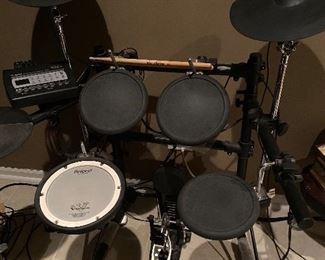 Roland V Drums, with Pearl Bass Pedal.