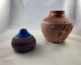 005 2 Colorful Acoma Pots