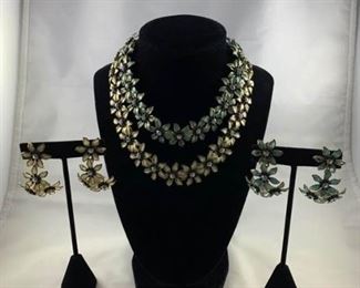 2 Sets of Matching Floral Jewelry