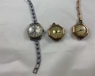 3 Vintage Womens Watches
