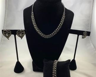 Set of Platinum Costume Jewelry