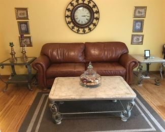 Thomasville Leather Sofa 