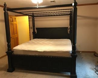 King size Canopy Bed  Millennium collection by Ashley's Simmons Beauty Rest Classic pillow top mattress