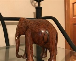 wood elephant statue