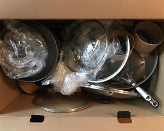 new stainless cookware in box