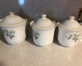 orchard print canister set