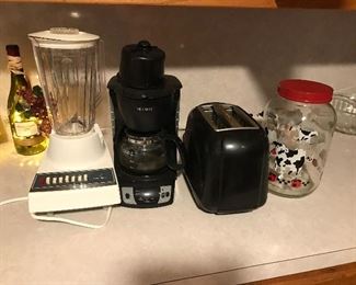 lots of small appliances and kitchen gadgets
