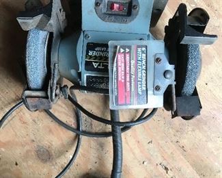 6 inch Delta Bench grinder with  flexible lamp