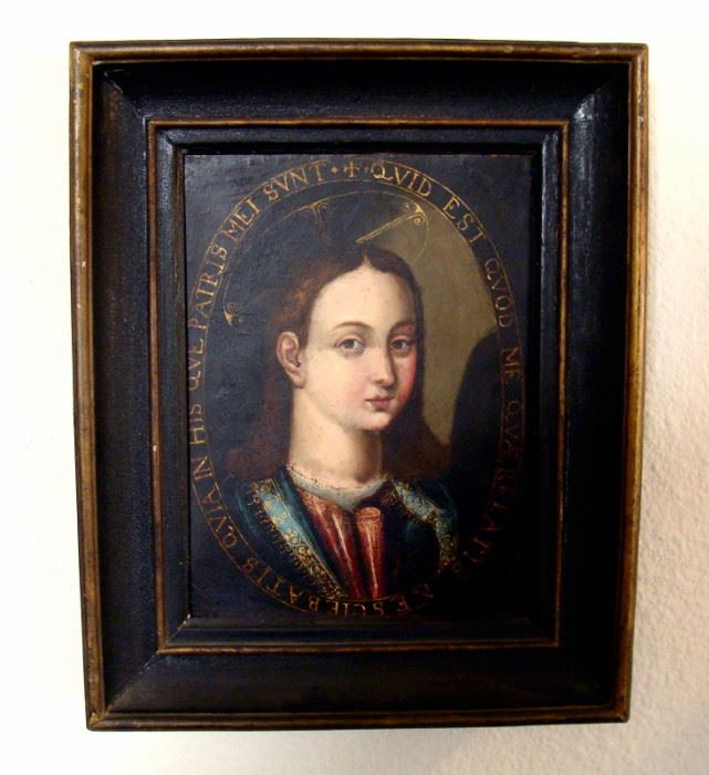 Antique Painting, 1700's, Oil on Copper, Hendrick De Clerck, Christ The Savior, Religious, Virgin, Florentine School