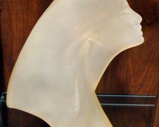 Sculpture, Frosted Lucite, Female, Woman, 1970s, Mid Century, Vintage