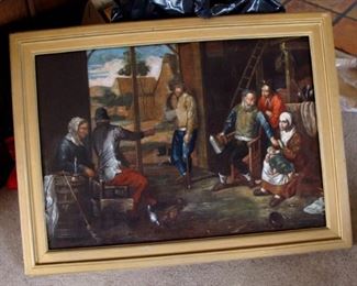 Antique, Painting, 1800's, Dutch School, Oil on Canvas