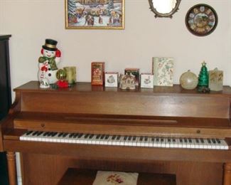 Piano, Console, Upright, Whitney, Kimball, Regency Mirror, Vintage, Paint By Number