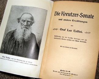 Vintage, Book, Die Kreutzer-Sonate, Novel, Novella, The Kreutzer Sonata,  Leo Tolstoy, Tolstoi, German, Russian Censored