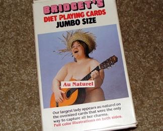 Playing Cards, Nude, Bridget, 1980's, Vintage, Jumbo, Plus Size