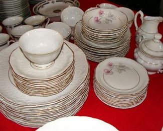 Vintage, Fine China, Sets, Japan, 1960's, Floral, 22K Gold, Imperial, Pink