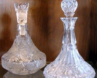 Vintage, Crystal, Decanter, Ships, Brilliant Cut, Decanters