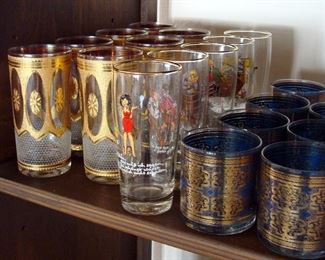 Vintage, Bar Ware, Mid Century, Cocktail, Hi-Ball, Tumbler, Humorous, Sexy, 1950's, 1960's