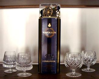 Courvoisier, Napoleon, Cognac, Brandy, Cannon, Decanter, Crystal, Bar Ware