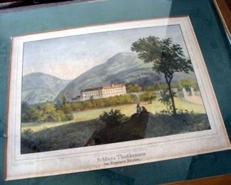Art, Engraving, Germany, German, Schloss Thanhausen, Castle