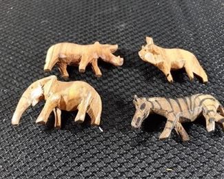 Miniature Wooden Animal Figurines