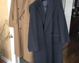ExLarge Wool&/or cashmere men’s overcoats 4 to chose from .......$45. Each.