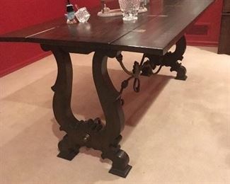 Flip Top table ! Leaves flip up to make a console table.you can find several copy cat brands .....This one retailed out at $2800.00.....your price $275.oo