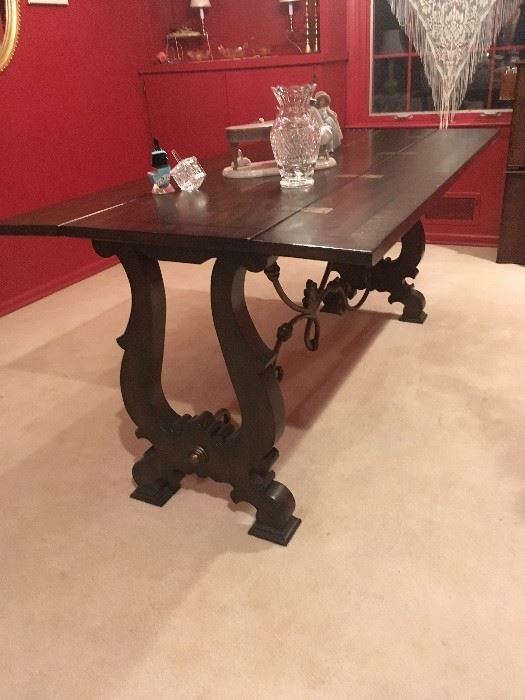 Flip Top table ! Leaves flip up to make a console table.you can find several copy cat brands .....This one retailed out at $2800.00.....your price $275.oo