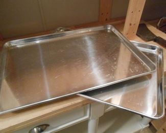 Stainless steel baking sheets
