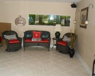 Family room in the basement