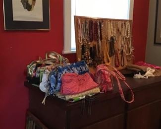 purses, wall art, jewelry