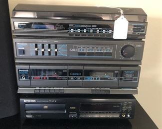 Panasonic Stereo with Turntable, tape deck, CD player and two speakers