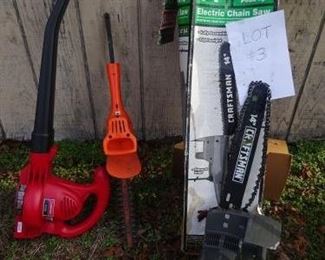  Electric Chain Saw, Electric Blower & Hedge Trimmer https://ctbids.com/#!/description/share/311984