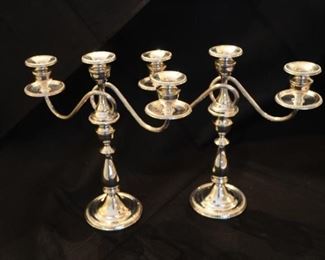 STERLING SILVER CANDELABRAS WEIGHTED (PAIR) https://ctbids.com/#!/description/share/307569