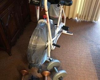 Vintage Schwinn Airdyne Exercise Bike and Weights             https://ctbids.com/#!/description/share/314004