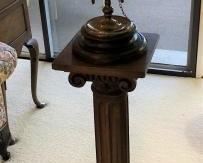 Brass Telescope and Wooden Pedestal                 https://ctbids.com/#!/description/share/313997