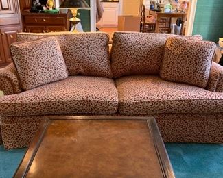 2 Cushion Animal Print Sofa by Baker