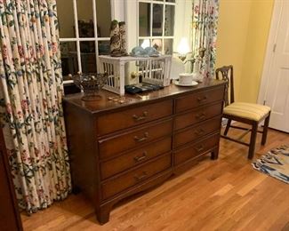 Vintage Mahogany Double Dresser