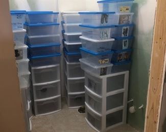 Lots of storage totes
