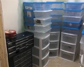 more storage totes and metal multi drawer storage bins