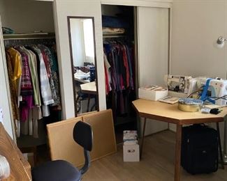 So many closets full of designer and name brand clothing!