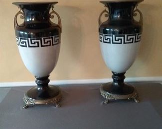 Pair of Grecian Style Vases