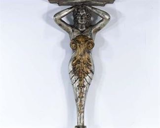 Ship Figurehead Style Wall Mount Sconce Table