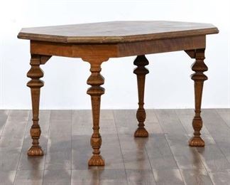 Carved Leg Gothic Revival Dining Table