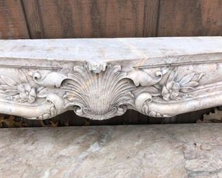 Off site:  marble for fireplace - exquisite marble front