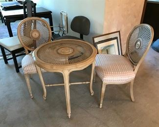 Small table and two chairs